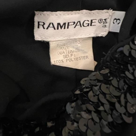 Vintage Y2K Black Cocktail Dress Slip Sequin Beaded Detail Mini Dress Size 3 - Picture 5 of 7